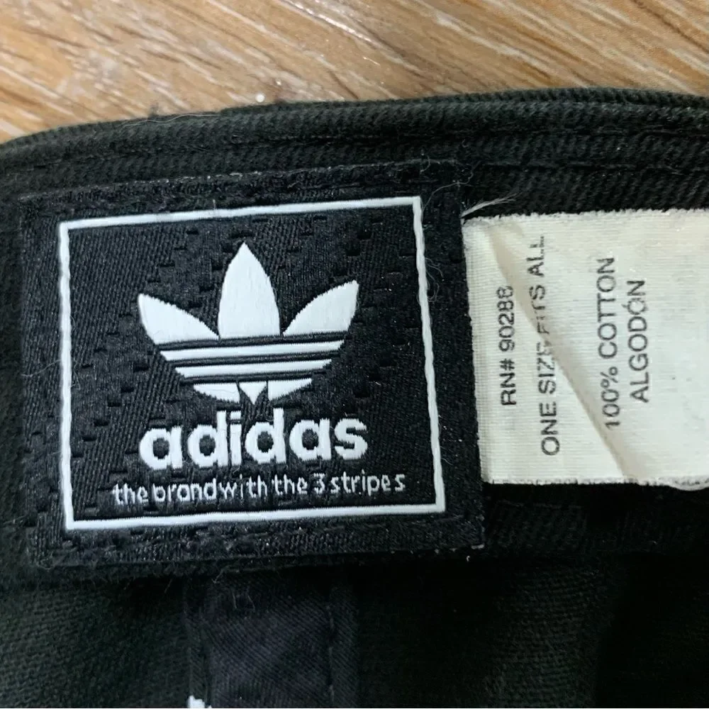 Adidas Vintage Unisex Black Adjustable Strapback Hat